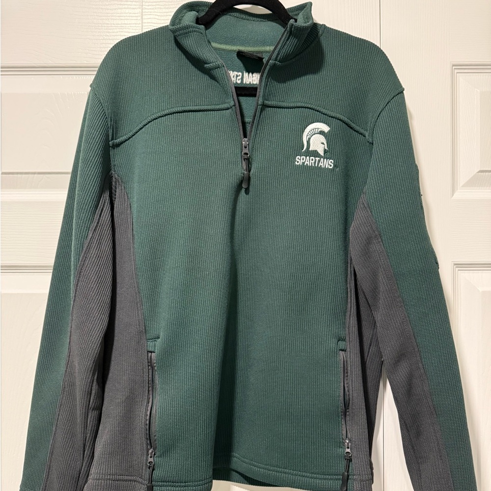Michigan State Spartans Green Quarter-Zip Pullover